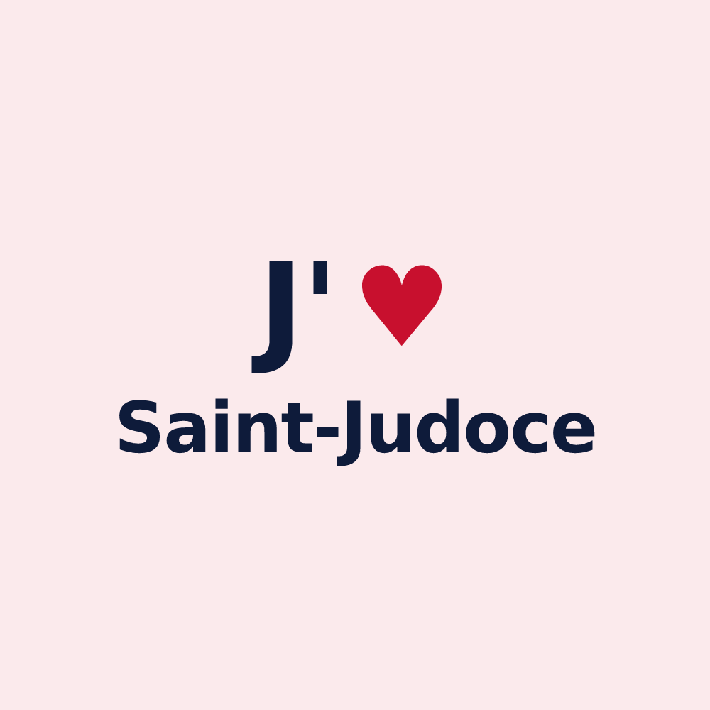 Magnet personnalisé Saint-Judoce — design « J'aime Saint-Judoce » imprimé sur le magnet