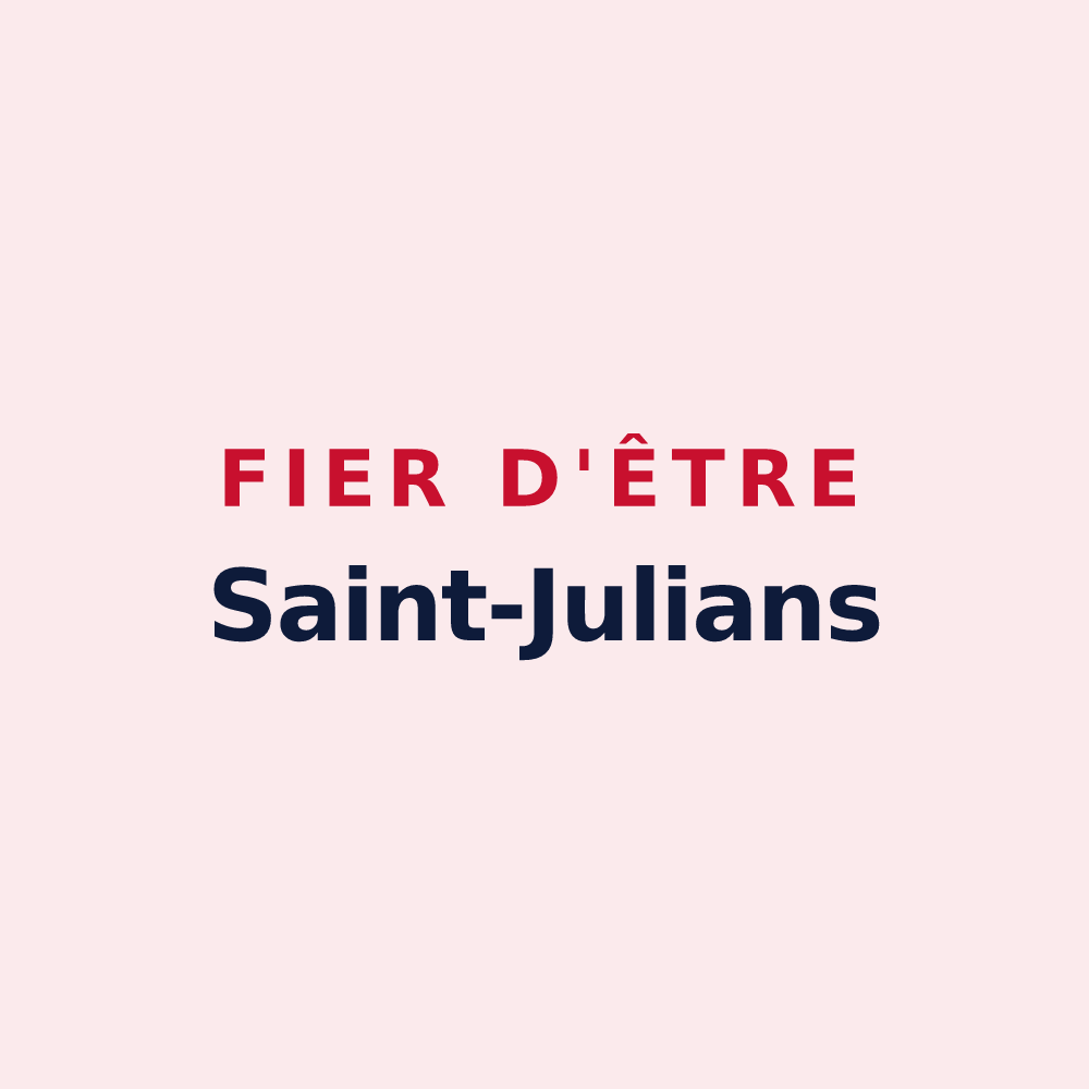 Magnet « Fier d'être Saint-Julians » — design pour Saint-Julia-de-Bec