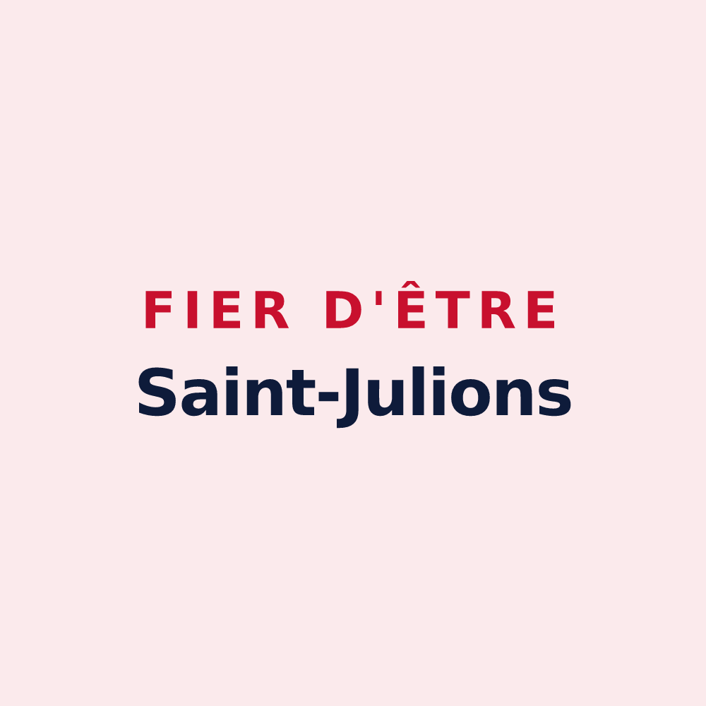 Magnet « Fier d'être Saint-Julions » — design pour Saint-Julien-de-Briola
