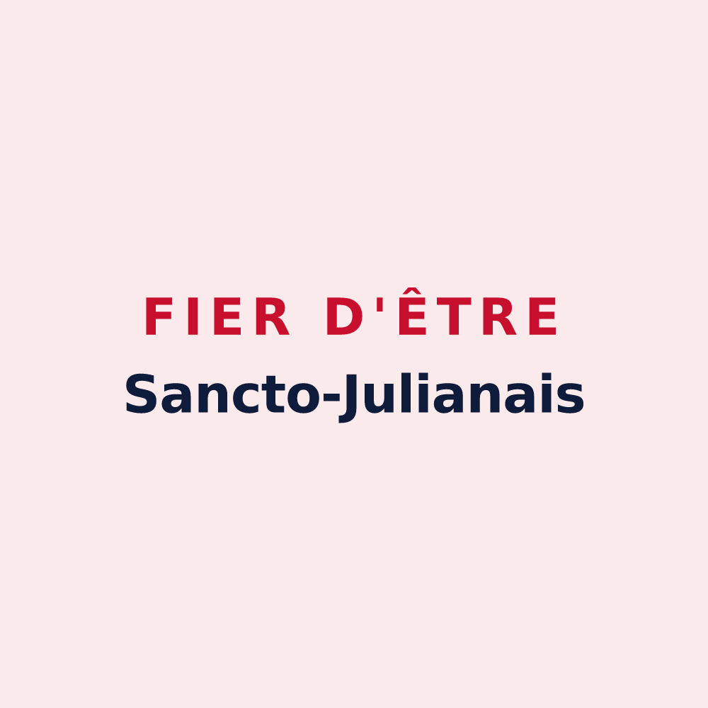 Magnet « Fier d'être Sancto-Julianais » — design pour Saint-Julien-l'Ars