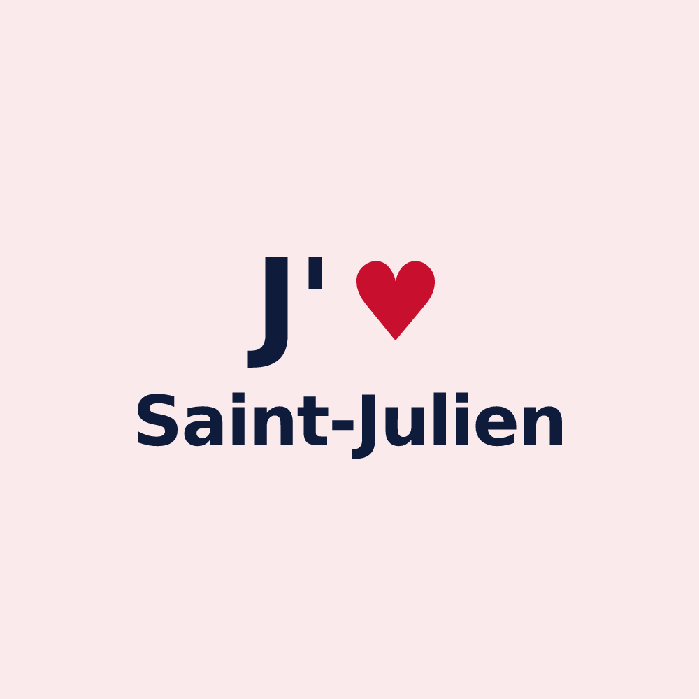 Magnet personnalisé Saint-Julien — design J'aime Saint-Julien