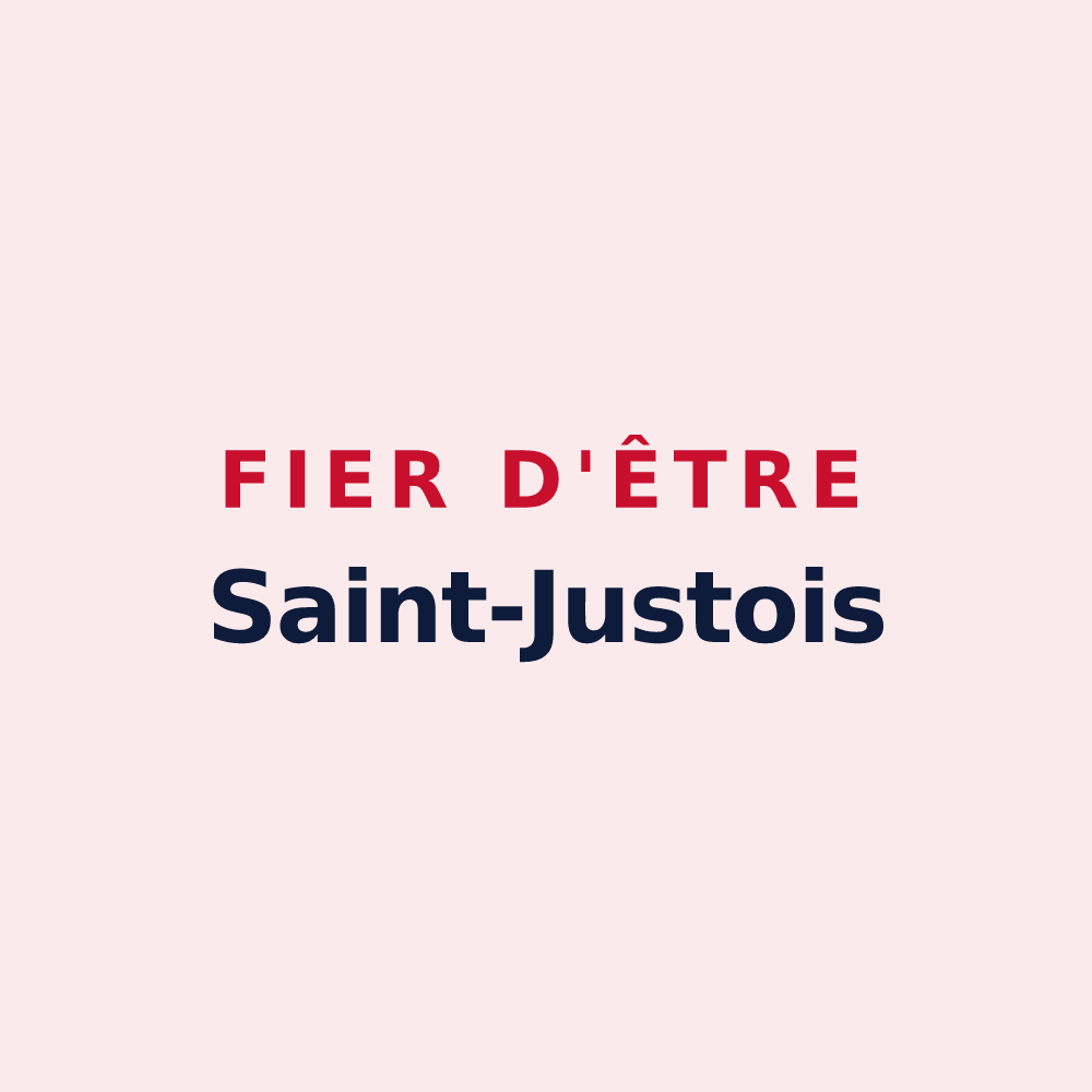 Magnet « Fier d'être Saint-Justois » — design pour Saint-Just-et-le-Bézu