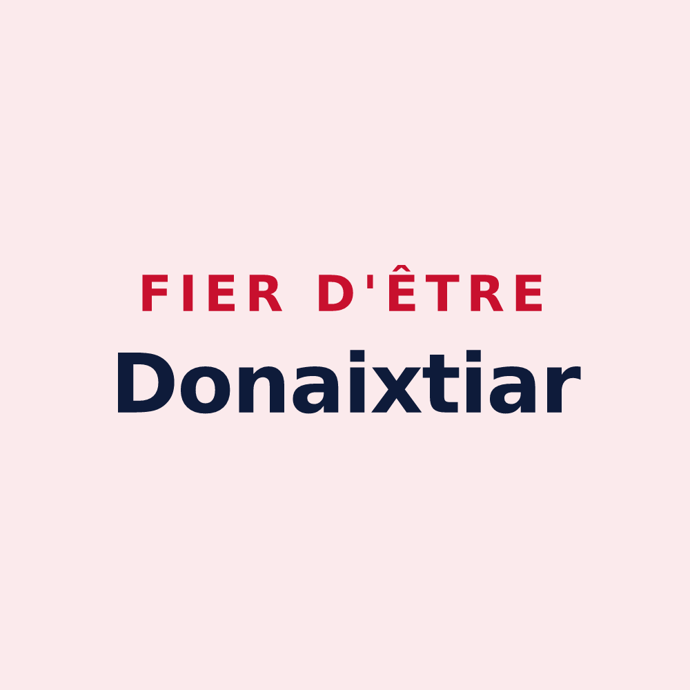Magnet « Fier d'être Donaixtiar » — design pour Saint-Just-Ibarre