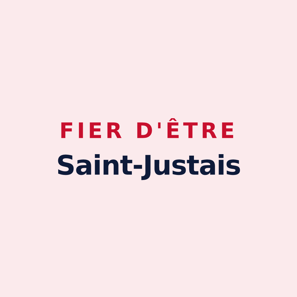 Magnet « Fier d'être Saint-Justais » — design pour Saint-Just-Luzac