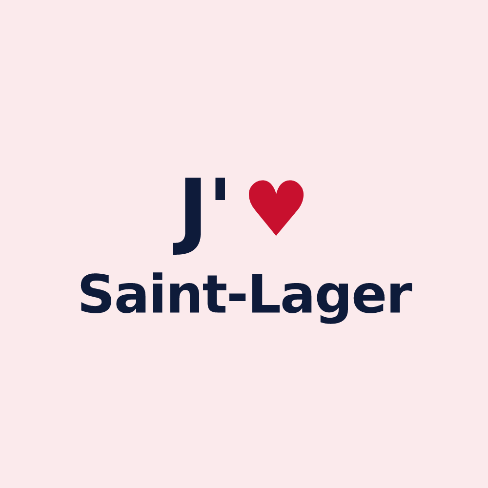 Magnet personnalisé Saint-Lager — design J'aime Saint-Lager