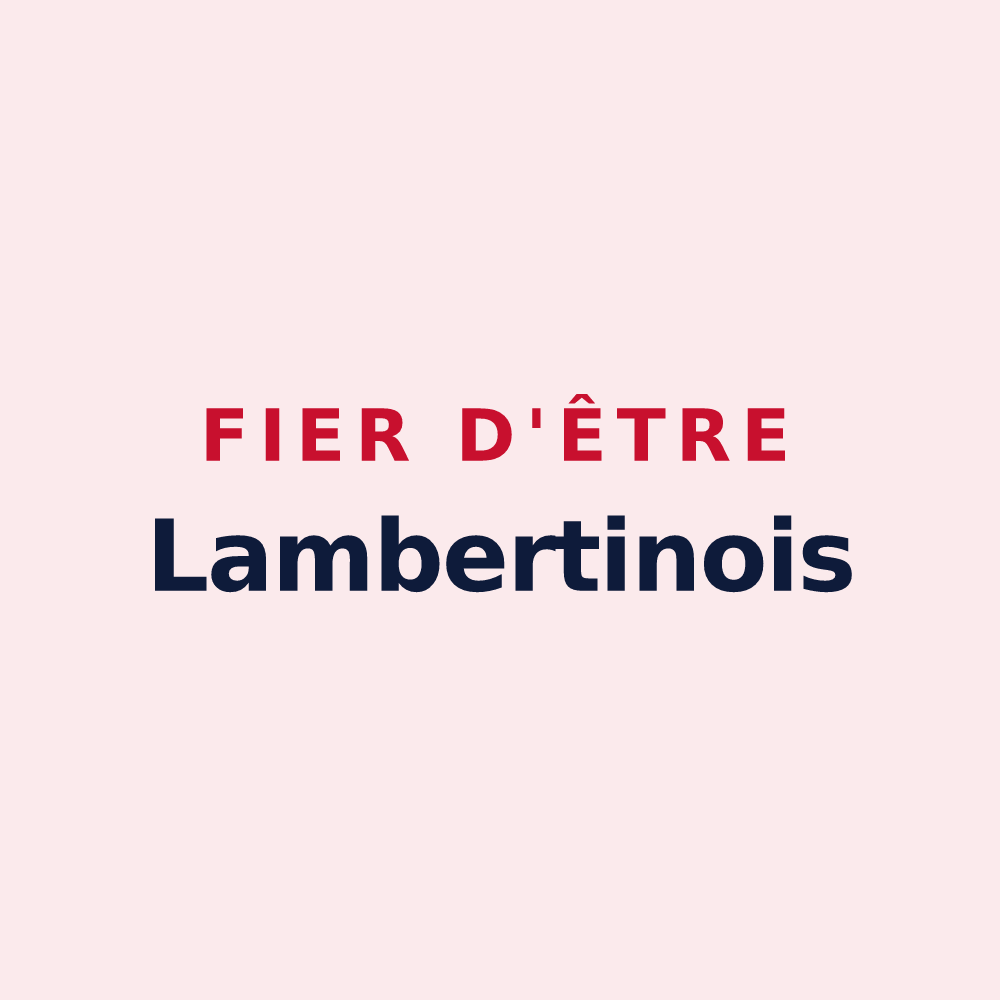 Magnet « Fier d'être Lambertinois » — design pour Saint-Lambert