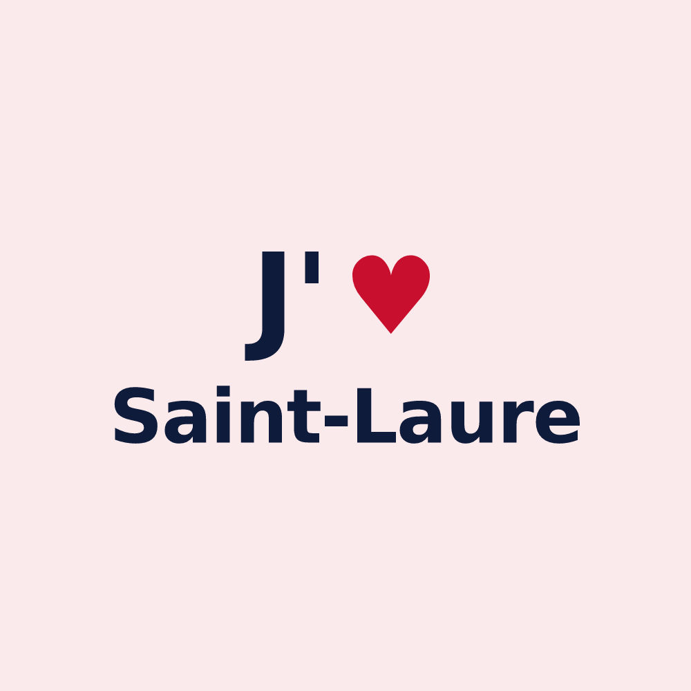 Magnet personnalisé Saint-Laure — design J'aime Saint-Laure