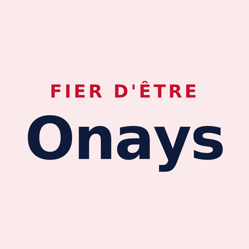 Magnet « Fier d'être Onays » — design pour Saint-Laurent-d'Onay