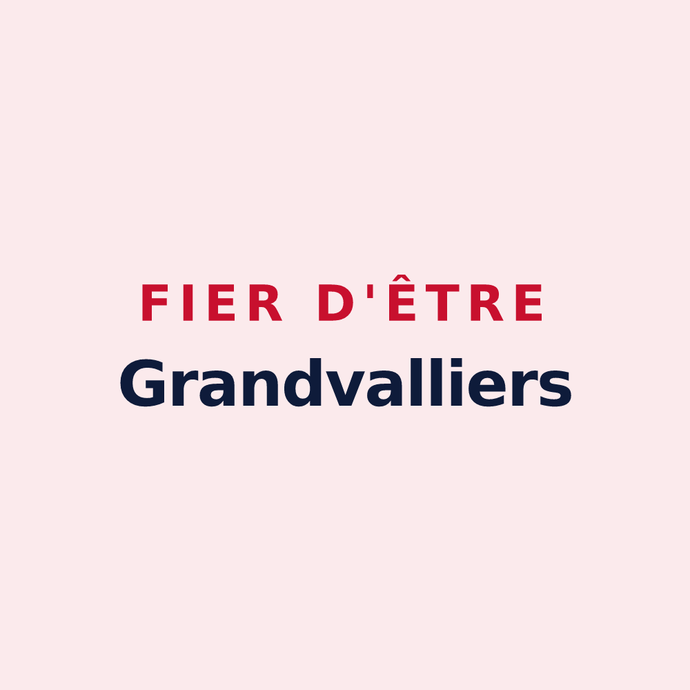 Magnet « Fier d'être Grandvalliers » — design pour Saint-Laurent-en-Grandvaux