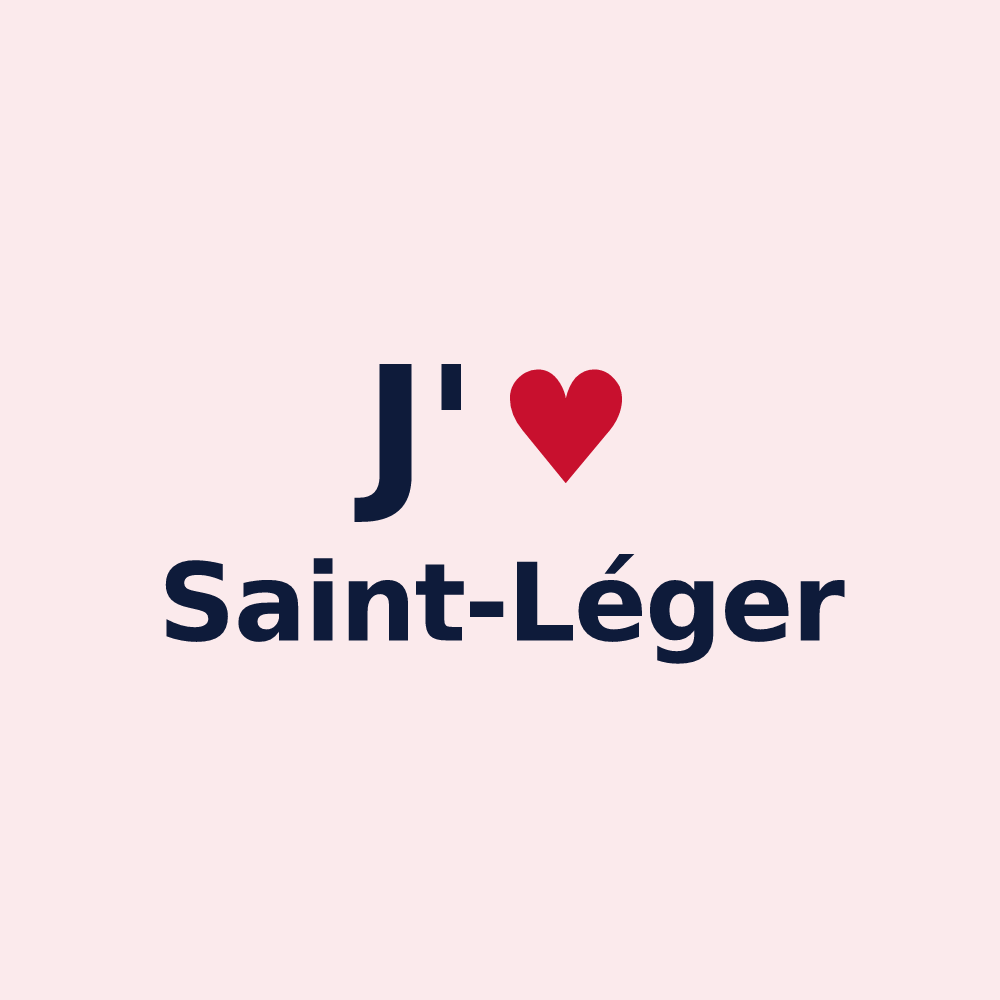 Magnet personnalisé Saint-Léger — design J'aime Saint-Léger