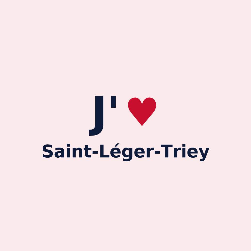 Magnet personnalisé Saint-Léger-Triey — design J'aime Saint-Léger-Triey