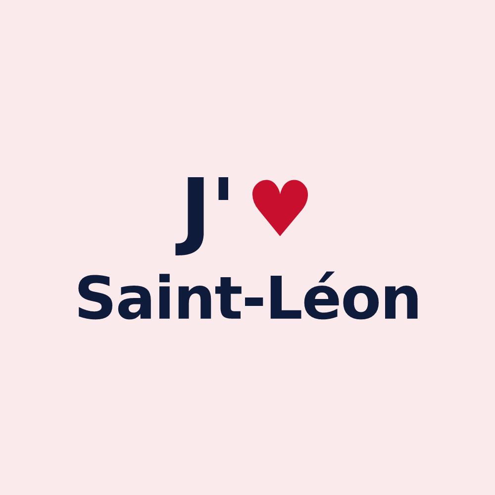 Magnet personnalisé Saint-Léon — design J'aime Saint-Léon