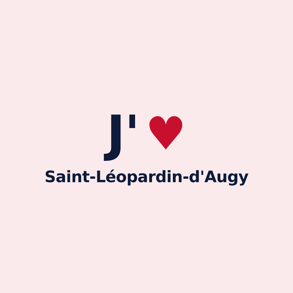 Magnet personnalisé Saint-Léopardin-d'Augy — design J'aime Saint-Léopardin-d'Augy
