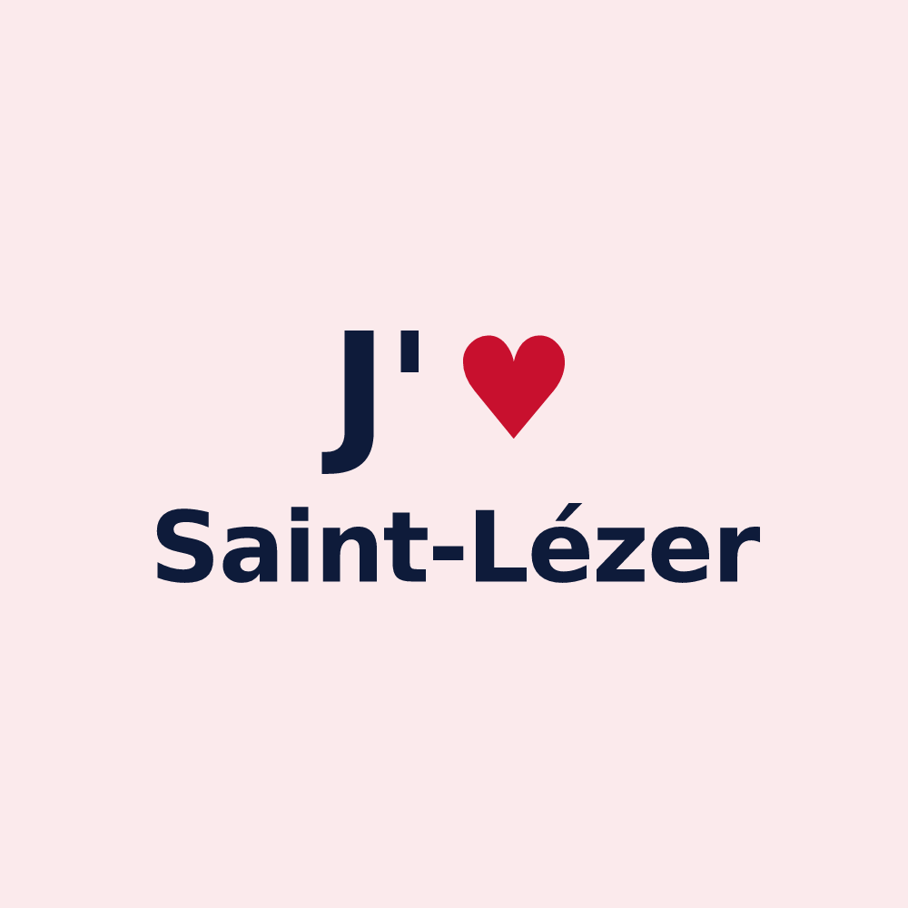 Magnet personnalisé Saint-Lézer — design J'aime Saint-Lézer