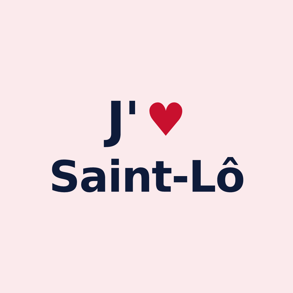 Magnet personnalisé Saint-Lô — design J'aime Saint-Lô