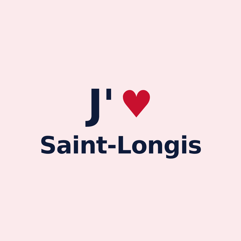 Magnet personnalisé Saint-Longis — design J'aime Saint-Longis