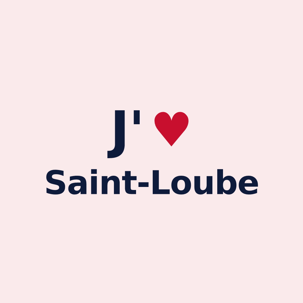Magnet personnalisé Saint-Loube — design J'aime Saint-Loube