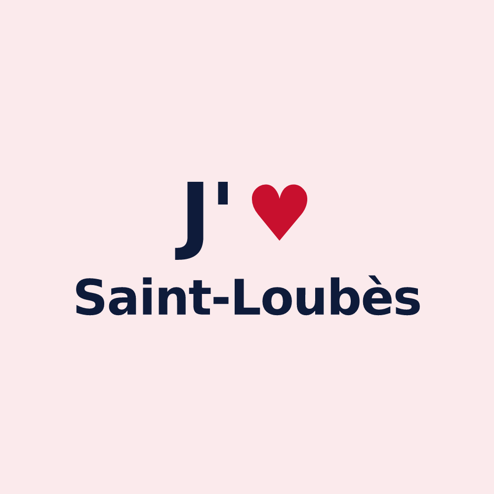 Magnet personnalisé Saint-Loubès — design « J'aime Saint-Loubès » imprimé sur le magnet