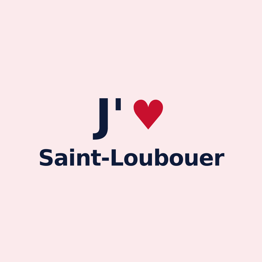 Magnet personnalisé Saint-Loubouer — design J'aime Saint-Loubouer