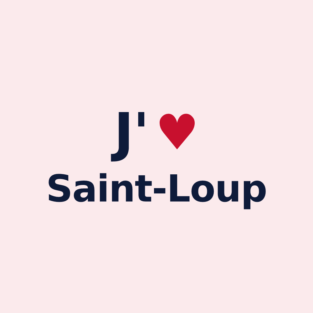 Magnet personnalisé Saint-Loup — design J'aime Saint-Loup
