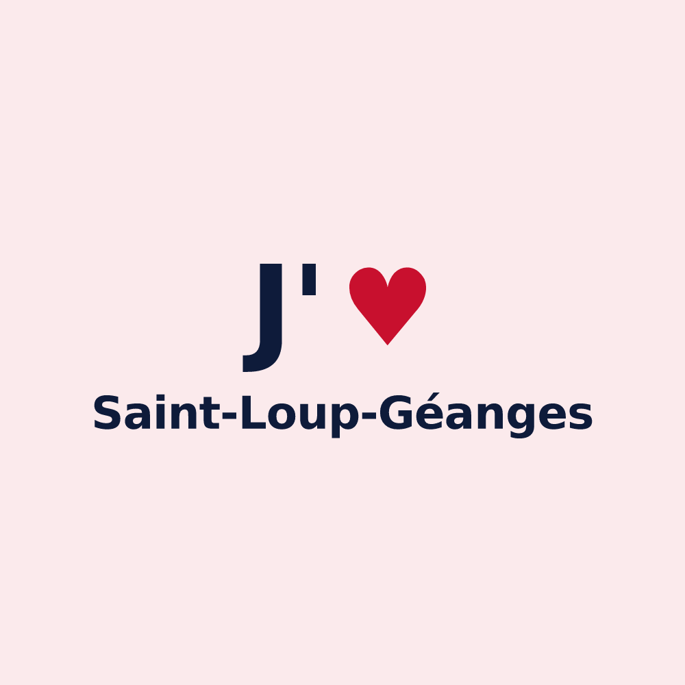 Magnet personnalisé Saint-Loup-Géanges — design J'aime Saint-Loup-Géanges