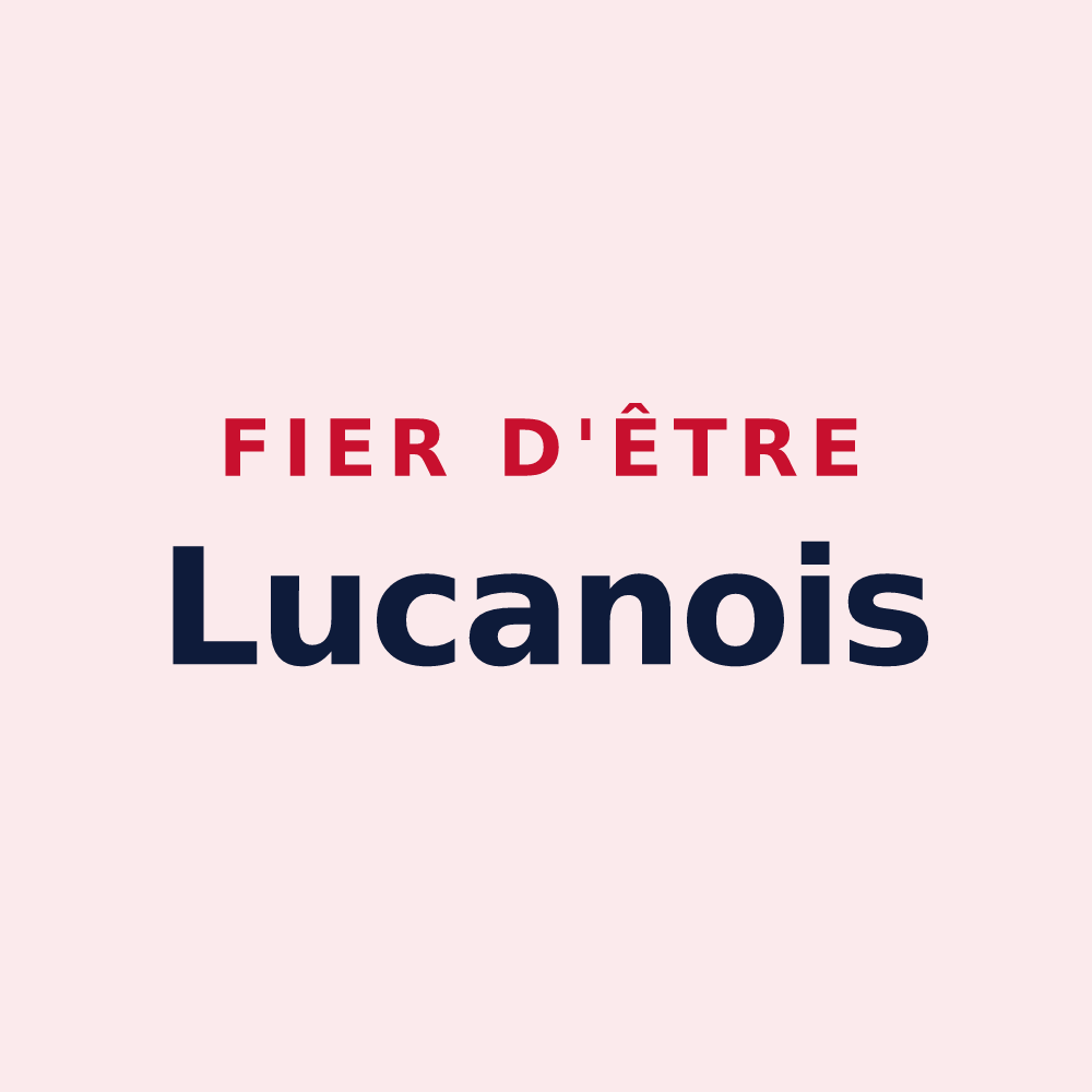 Magnet « Fier d'être Lucanois » — design pour Saint-Lucien