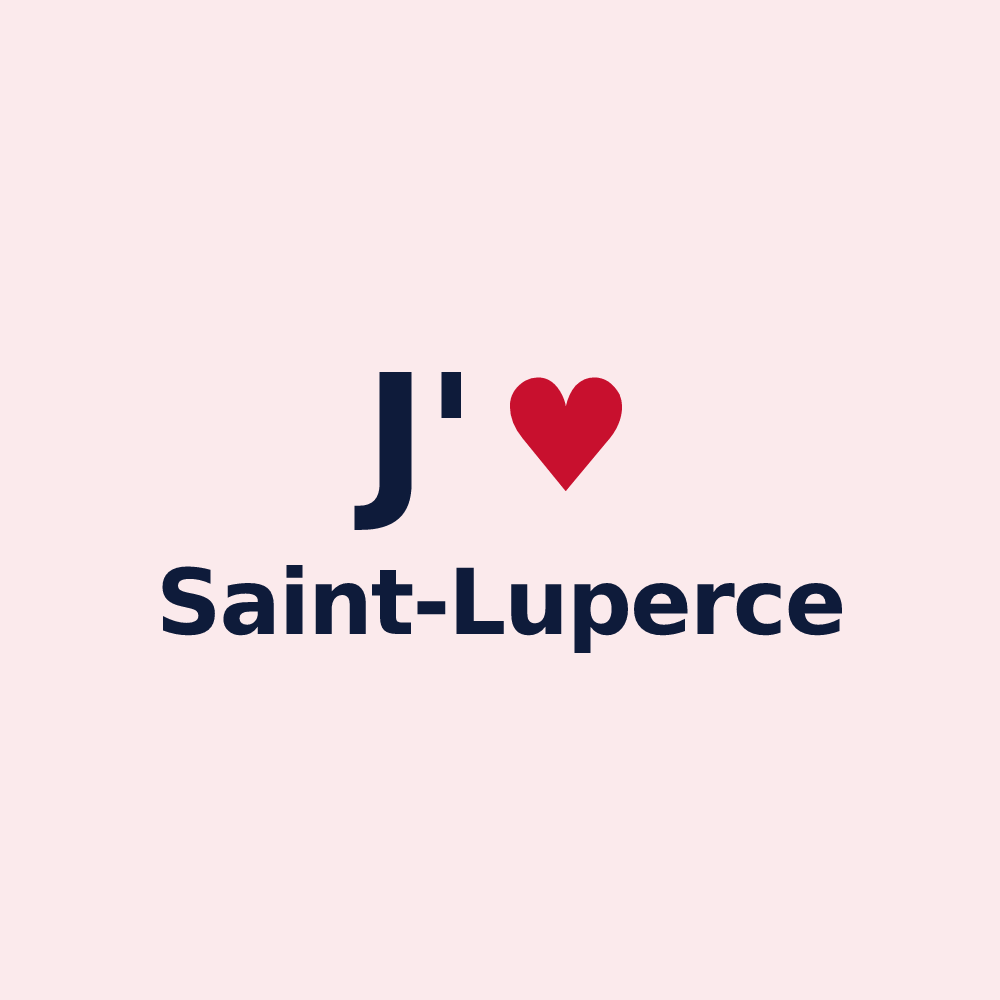 Magnet personnalisé Saint-Luperce — design J'aime Saint-Luperce