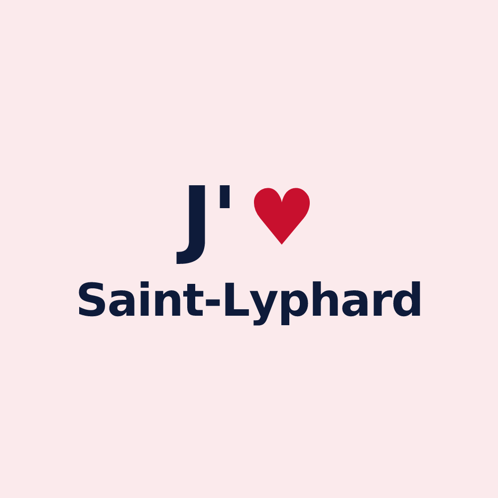 Magnet personnalisé Saint-Lyphard — design J'aime Saint-Lyphard