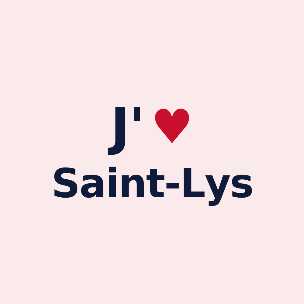 Magnet personnalisé Saint-Lys — design J'aime Saint-Lys