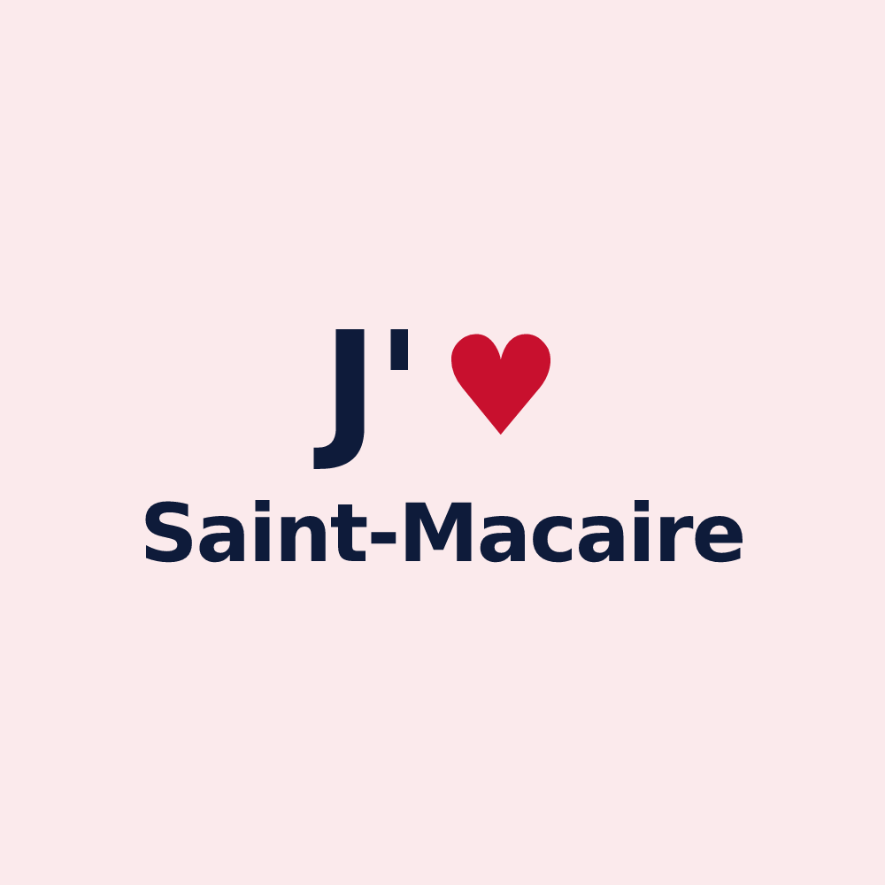 Magnet personnalisé Saint-Macaire — design J'aime Saint-Macaire