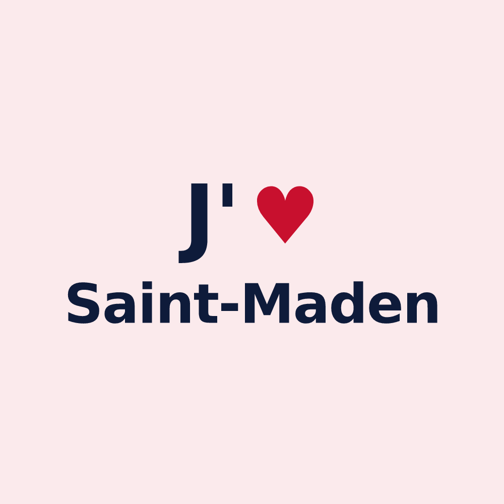 Magnet personnalisé Saint-Maden — design J'aime Saint-Maden