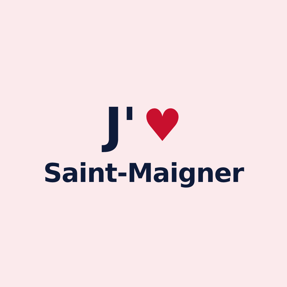 Magnet personnalisé Saint-Maigner — design J'aime Saint-Maigner