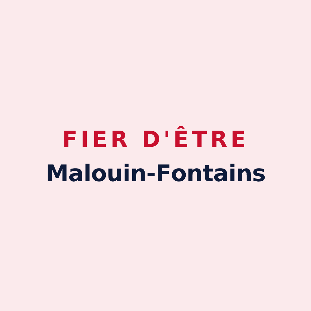 Magnet « Fier d'être Malouin-Fontains » — design pour Saint-Malo-des-Trois-Fontaines