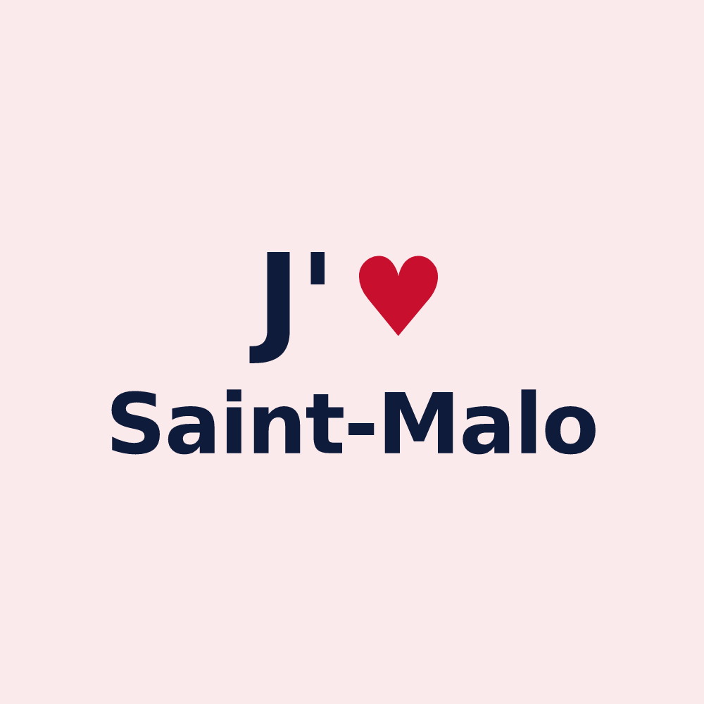 Magnet personnalisé Saint-Malo — design J'aime Saint-Malo