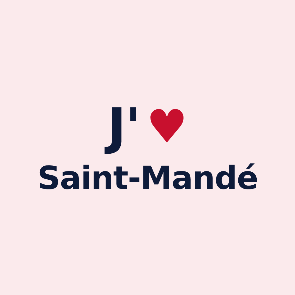Magnet personnalisé Saint-Mandé — design J'aime Saint-Mandé