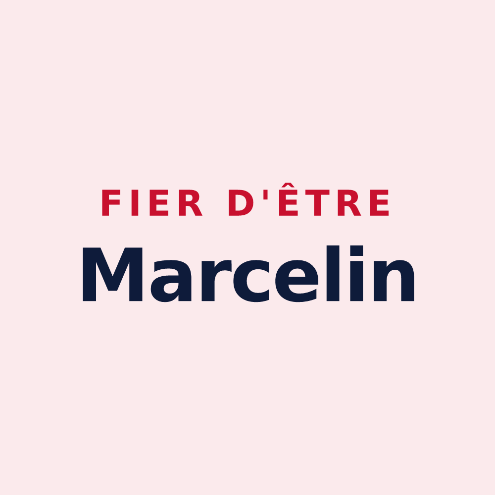 Magnet « Fier d'être Marcelin » — design pour Saint-Marceau