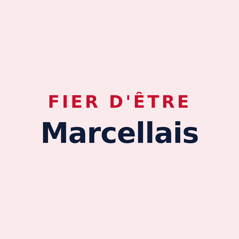 Magnet « Fier d'être Marcellais » — design pour Saint-Marcel