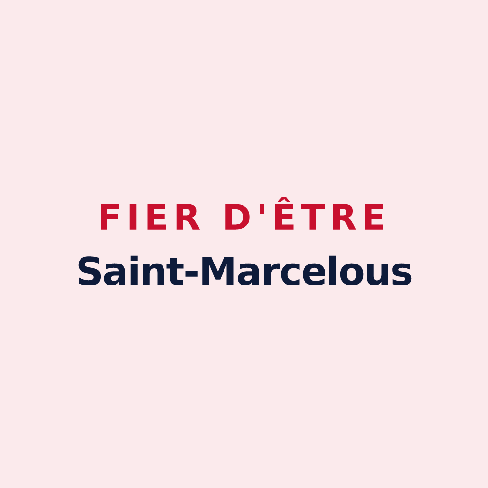 Magnet « Fier d'être Saint-Marcelous » — design pour Saint-Marcel-lès-Sauzet