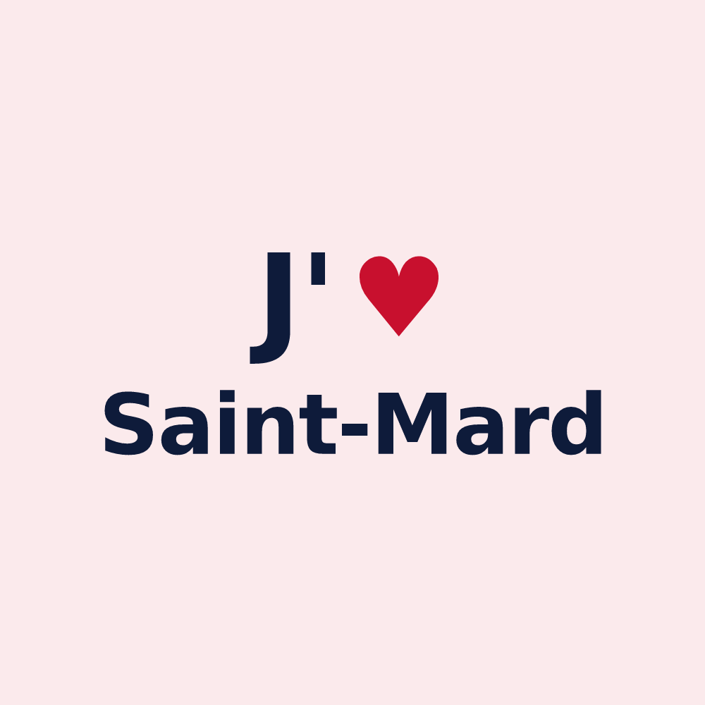 Magnet personnalisé Saint-Mard — design J'aime Saint-Mard