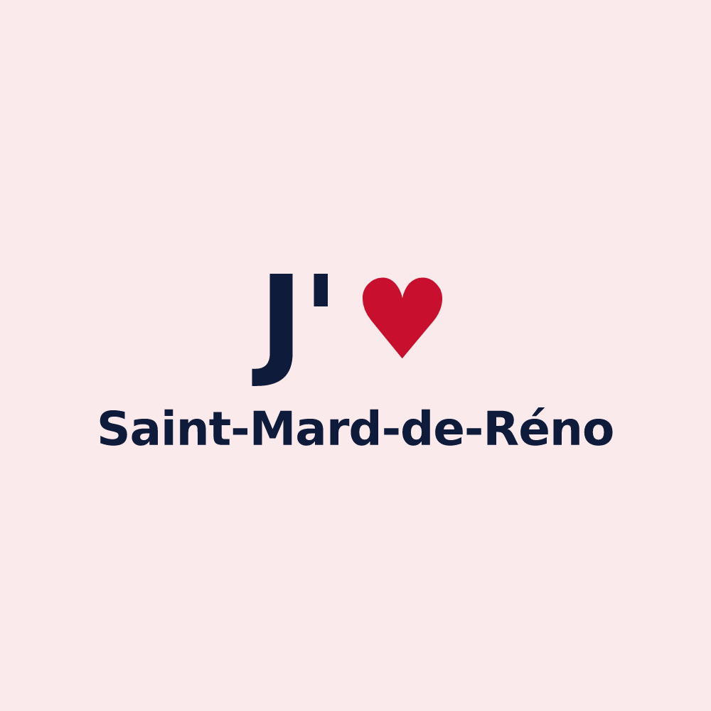 Magnet personnalisé Saint-Mard-de-Réno — design J'aime Saint-Mard-de-Réno