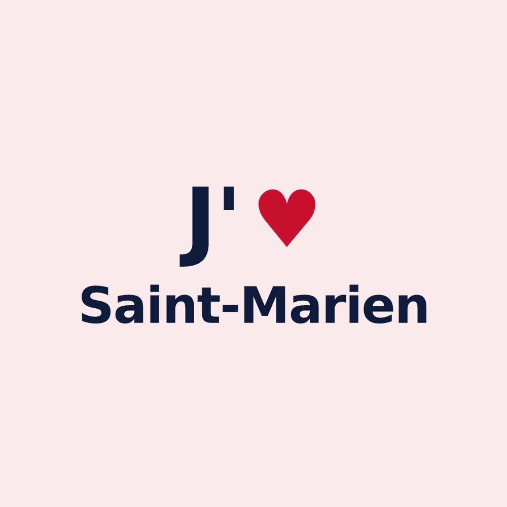 Magnet personnalisé Saint-Marien — design J'aime Saint-Marien