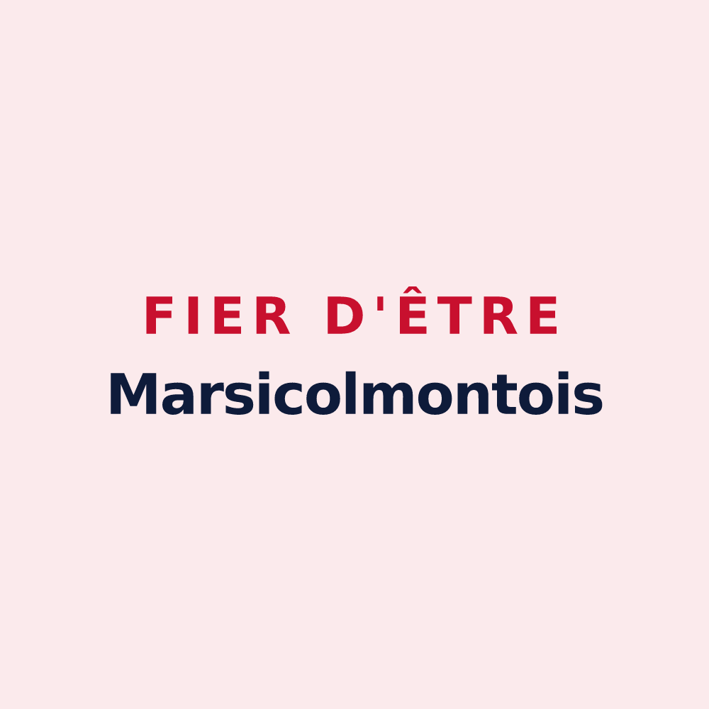 Magnet « Fier d'être Marsicolmontois » — design pour Saint-Mars-sur-Colmont
