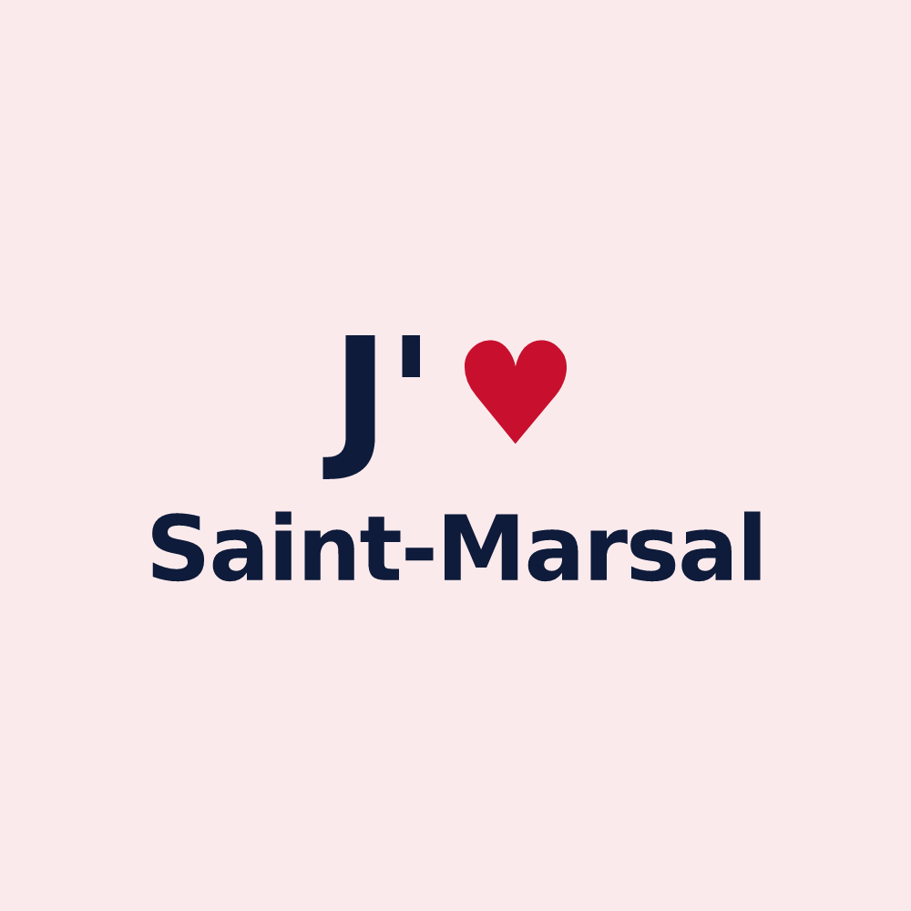 Magnet personnalisé Saint-Marsal — design J'aime Saint-Marsal