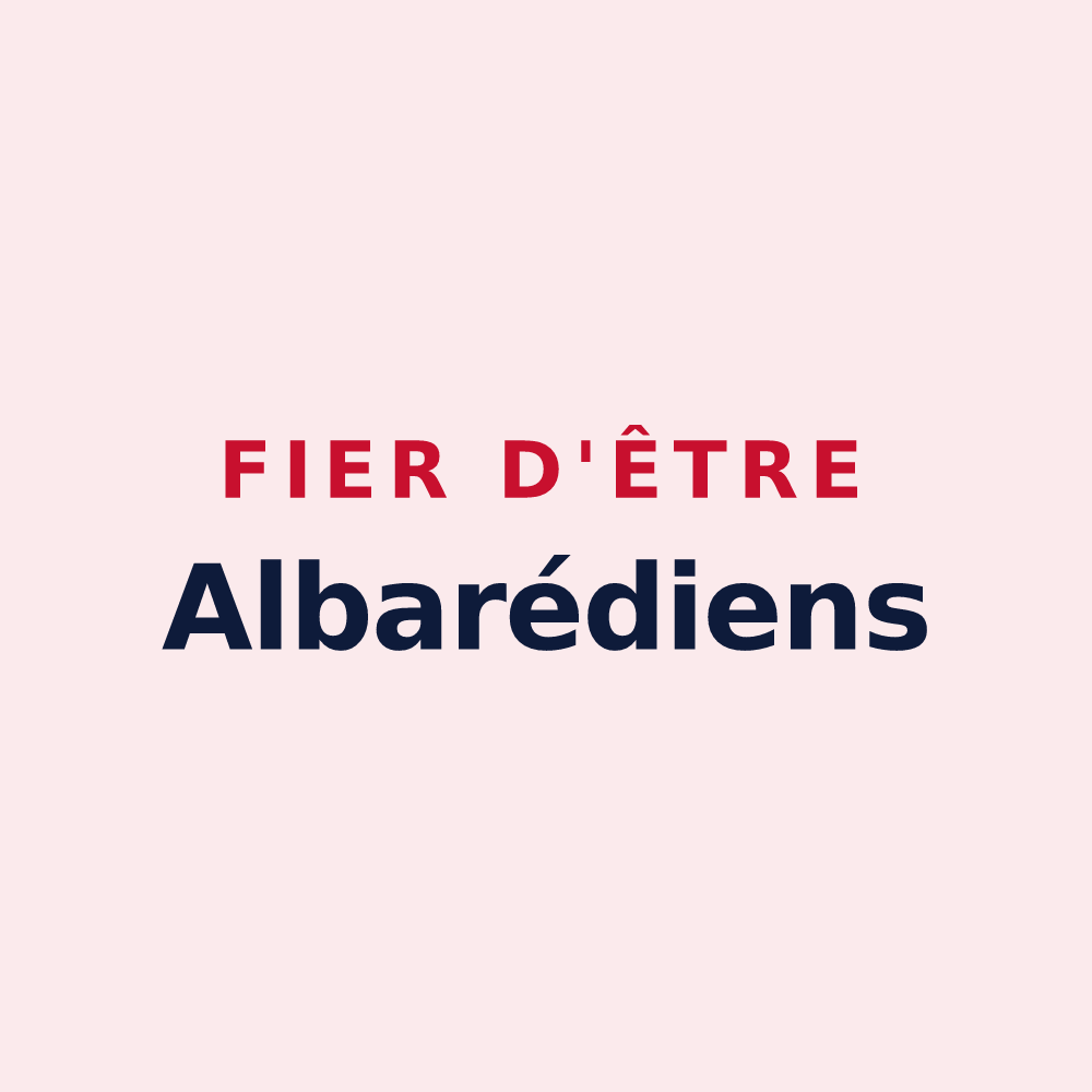 Magnet « Fier d'être Albarédiens » — design pour Saint-Martial-d'Albarède
