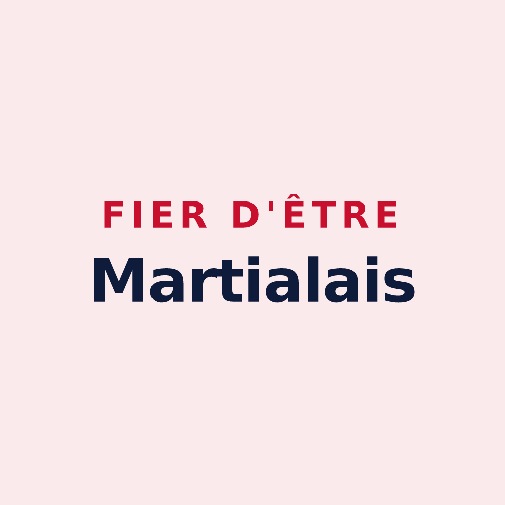 Magnet « Fier d'être Martialais » — design pour Saint-Martial-de-Gimel