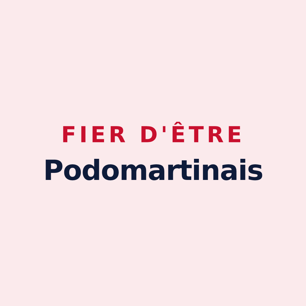 Magnet « Fier d'être Podomartinais » — design pour Saint-Martin-des-Puits