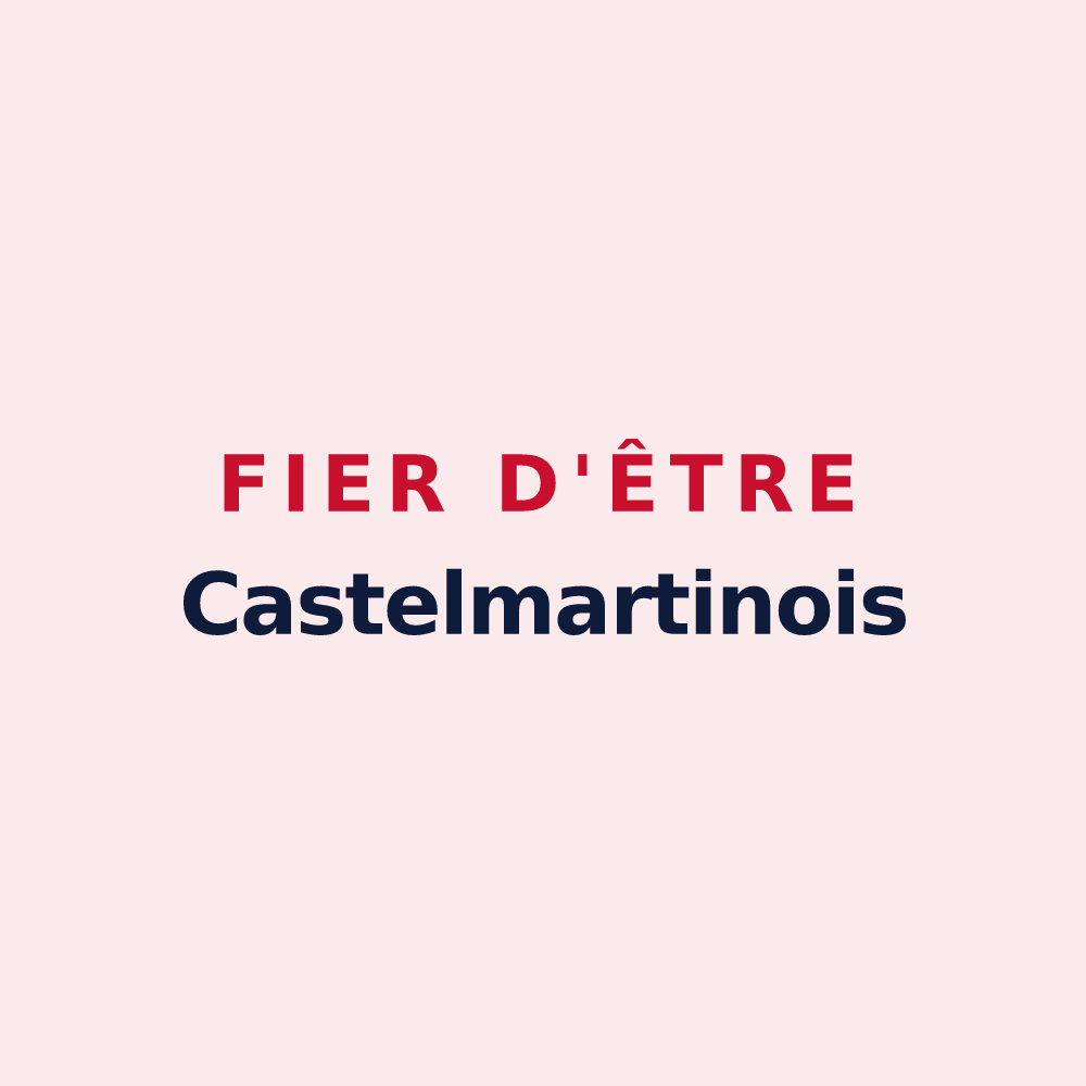 Magnet « Fier d'être Castelmartinois » — design pour Saint-Martin-le-Châtel