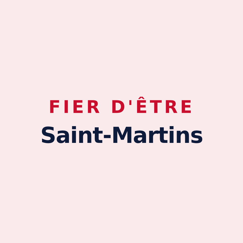 Magnet « Fier d'être Saint-Martins » — design pour Saint-Martin-le-Pin