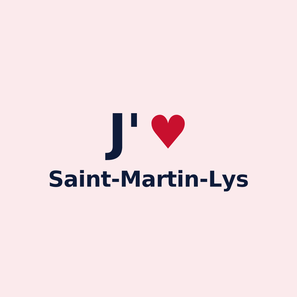 Magnet personnalisé Saint-Martin-Lys — design « J'aime Saint-Martin-Lys » imprimé sur le magnet