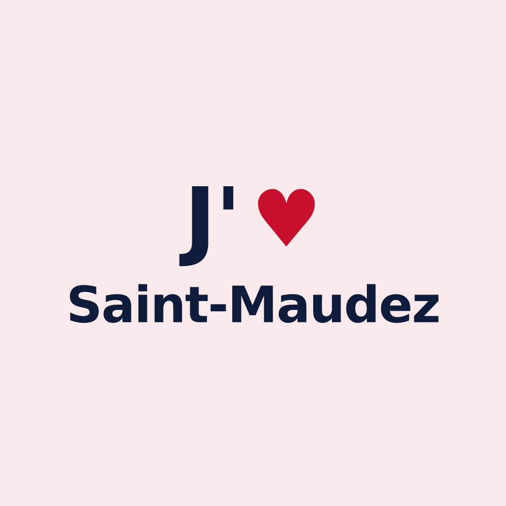 Magnet personnalisé Saint-Maudez — design J'aime Saint-Maudez